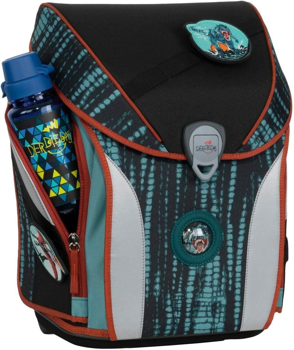 DerDieDas Schulranzen Set 5-tlg. Ergoflex MAX Buttons Polar