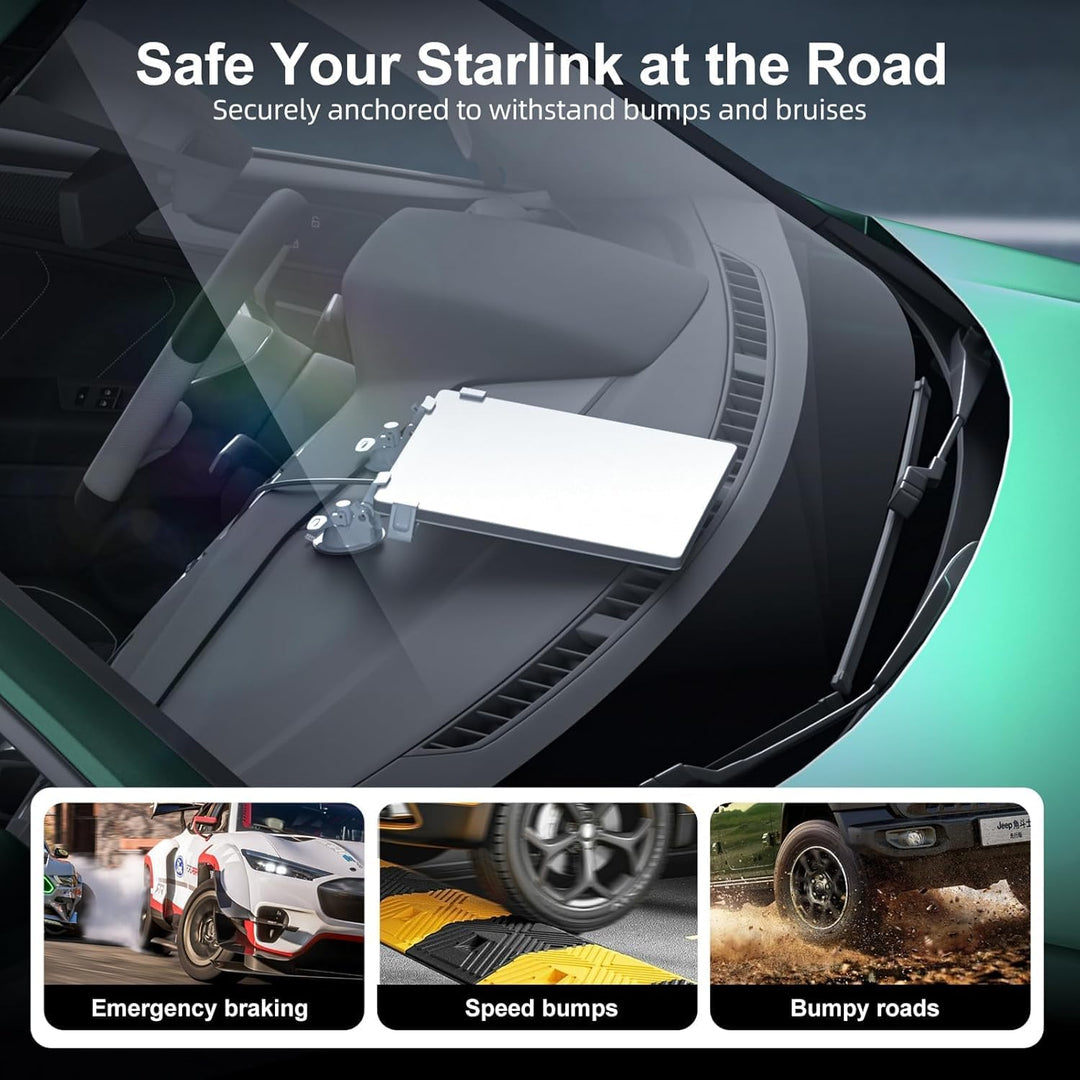 Starlink Mini Auto Halterung für Armaturenbrett & Windschutzscheibe – Saugnapf Halterung für stabile