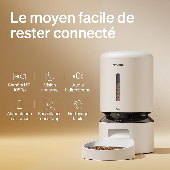 PETLIBRO 5L Futterautomat Katze mit 1080P Video - 5G WiFi Futterspender Hund mit APP & Nachtsicht, S