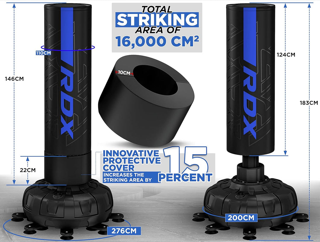 RDX 6FT 330LB Boxsack Stehend Erwachsene, Trainingshandschuhe und Überzug Set XXL Freistehender Stan