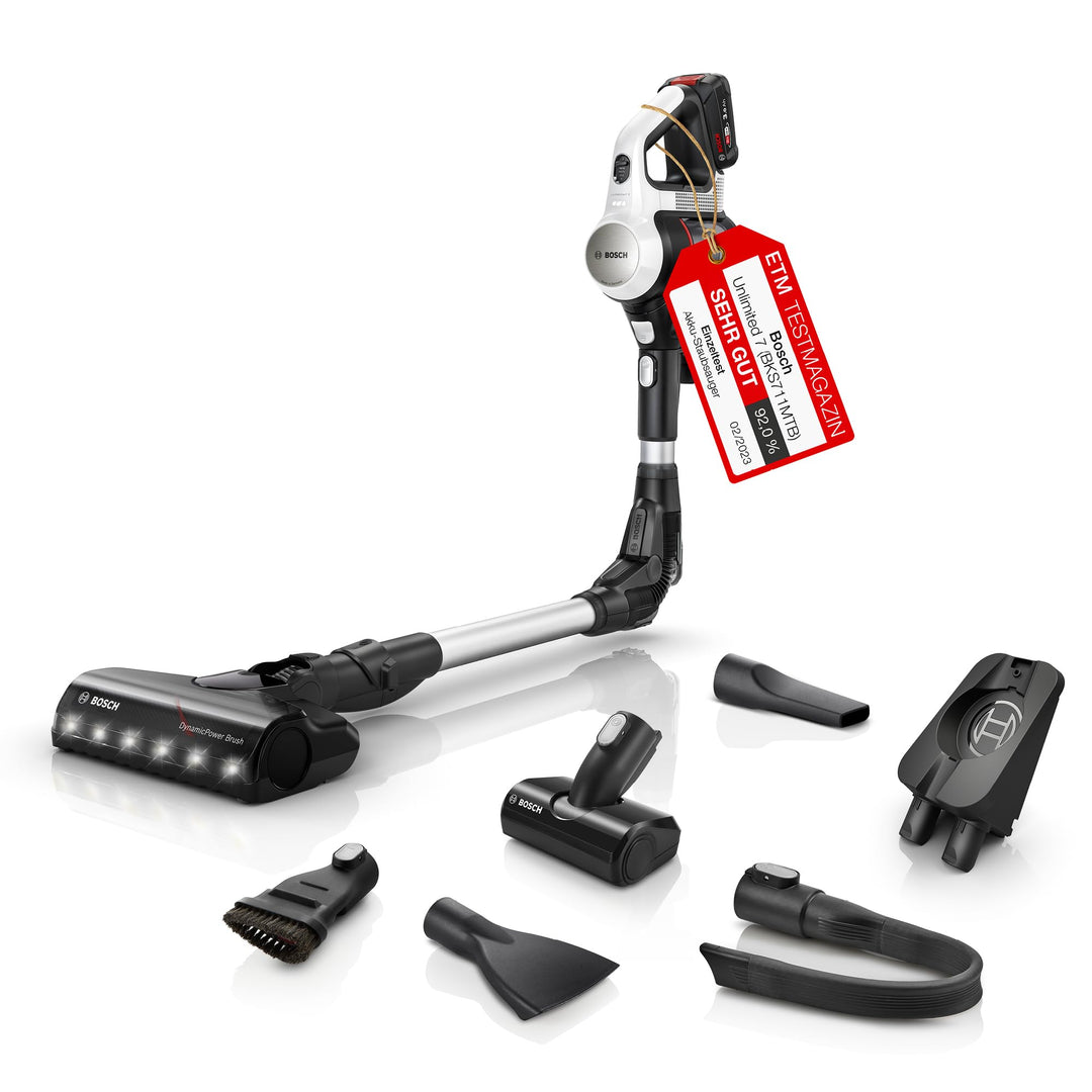 Bosch Akku-Staubsauger Unlimited 7 BKS711MTB, kabelloser Handstaubsauger, beutellos, Wechselakku, Kn