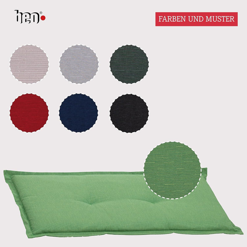 Beo Bankauflage 100 x 45 cm Waschbar Ascot | Premium-Qualität Made in EU | Atmungsaktive Gartenbank