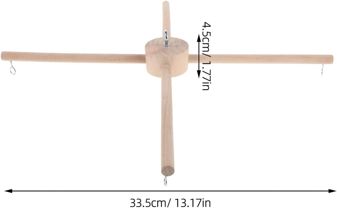 Holz Windspielständer mit Flachem Sockel Mobile Halterung für Kinderzimmer Selbstgemacht Bausatz Bei