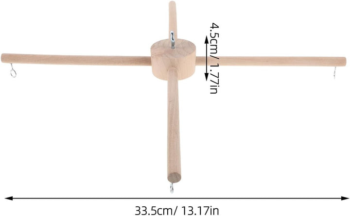 Holz Windspielständer mit Flachem Sockel Mobile Halterung für Kinderzimmer Selbstgemacht Bausatz Bei