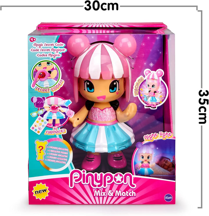 Pinypon Magic Secret Code, grosse Figur mit 30 cm voller Überraschungen für Jungen und Mädchen von 4
