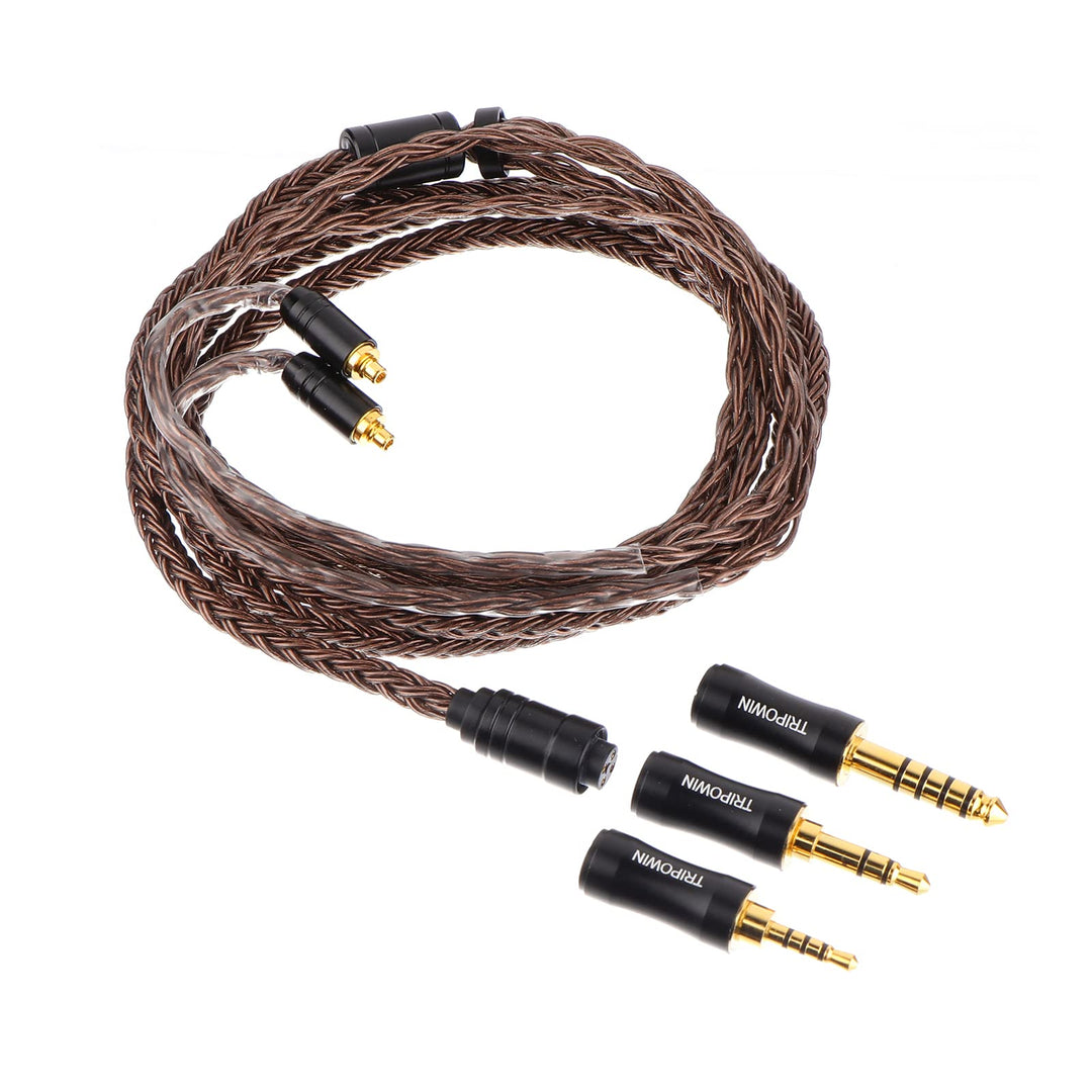LINSOUL Tripowin Amber 32AWG OFC Oxygen Free Cable HiFi IEM Kabel mit austauschbarem 2.5mm/3.5mm/4.4
