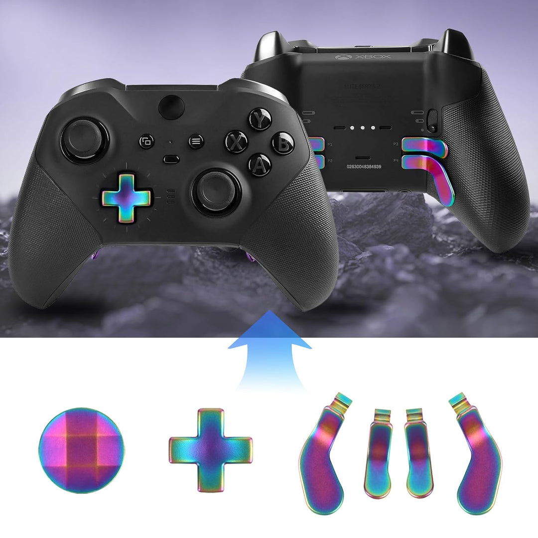 inRobert Joysticks f??¨¬1r Xbox Elite Controller Serie 2 Core Paddles, Metall Ersatz Thumbsticks Zub