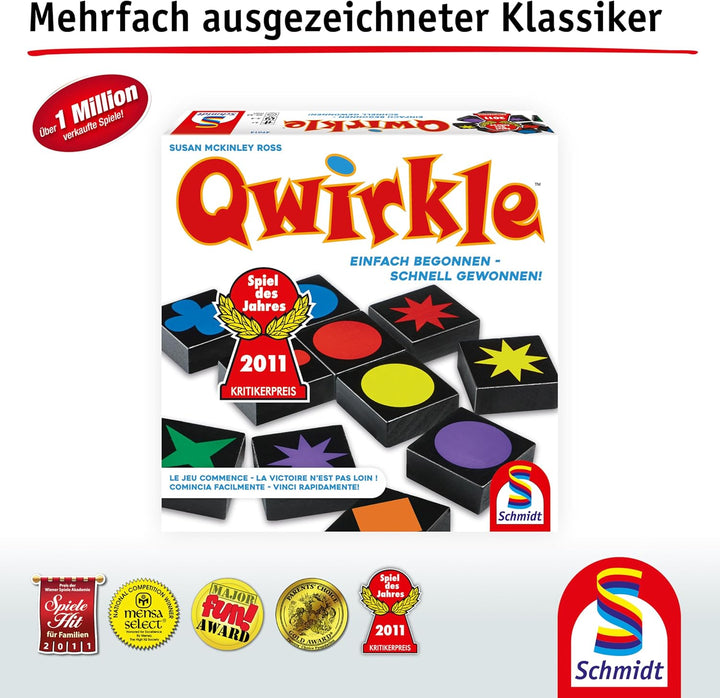 Schmidt Spiele 49014 Qwirkle, Spiel des Jahres 2011, Familienspiel