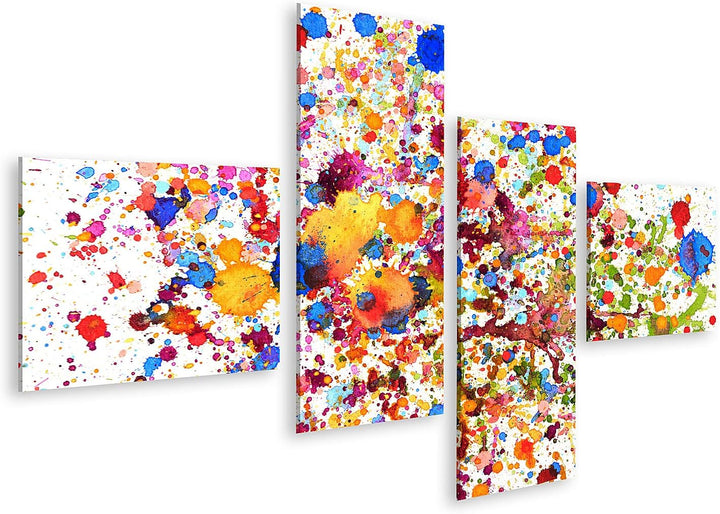 islandburner Bild auf Leinwand Bunte Lebendige Wasser Farbe Splash Kunst Abstrakt Bilder Wandbilder