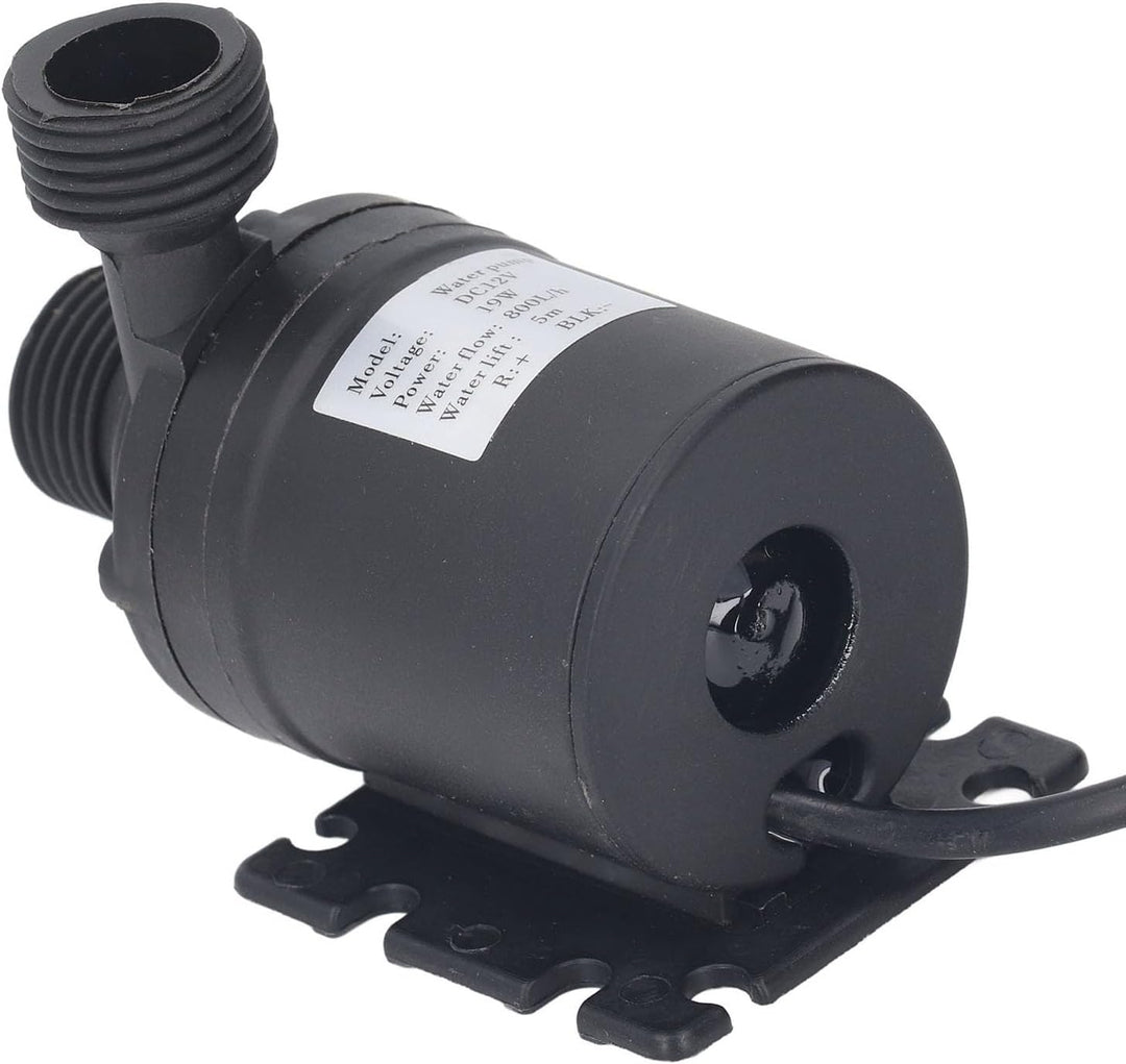 FILFEEL Leise Tauchpumpe mit 5 m Förderhöhe, 200 GPH für Brunnen, Aquarien &amp; Hydrokultur – DC 12 V,