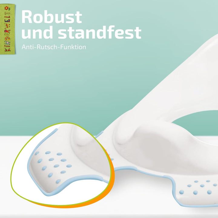 KiNDERWELT Premium Toilettensitz für Kinder und Babys, Disney Frozen Design in Weiss, Töpfchen für K
