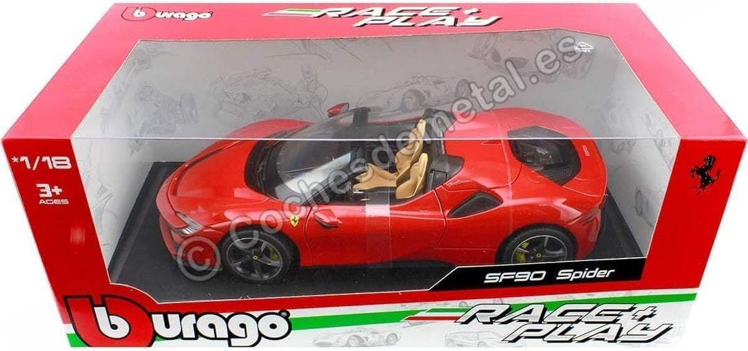 Bburago - Sammlermodell, 18016CAR, Rosso Corsa 322