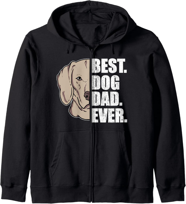 Best Dog Dad Ever Lustiges Vatertag Weimaraner Hunde Kapuzenjacke
