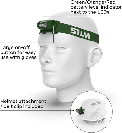 Silva Unisex-Adult Explore 4 headlamp Einheitsgrösse Green, Einheitsgrösse Green