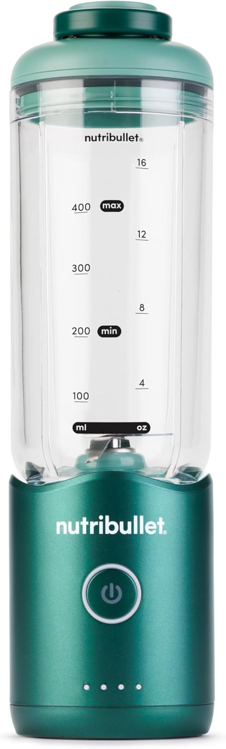 NutriBullet Flex 590 ml, Tragbarer Mixer mit Trinkdeckel, Abnehmbare Klingen, Wiederaufladbar mit US