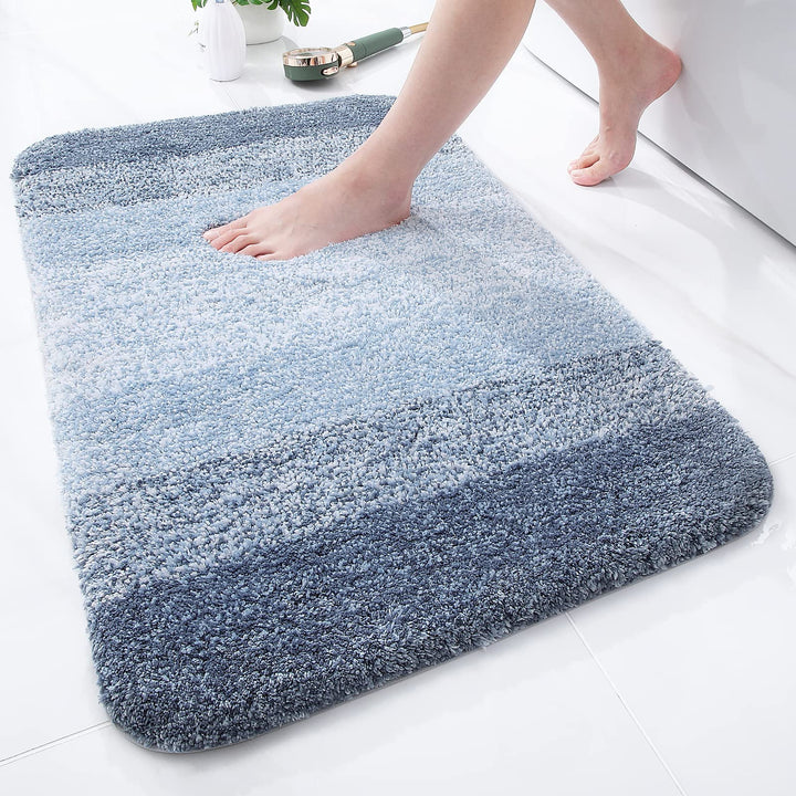 Homaxy Weich Badezimmerteppich 51x76 cm, rutschfest waschbar Badematte Flauschige Hochflor Badteppic