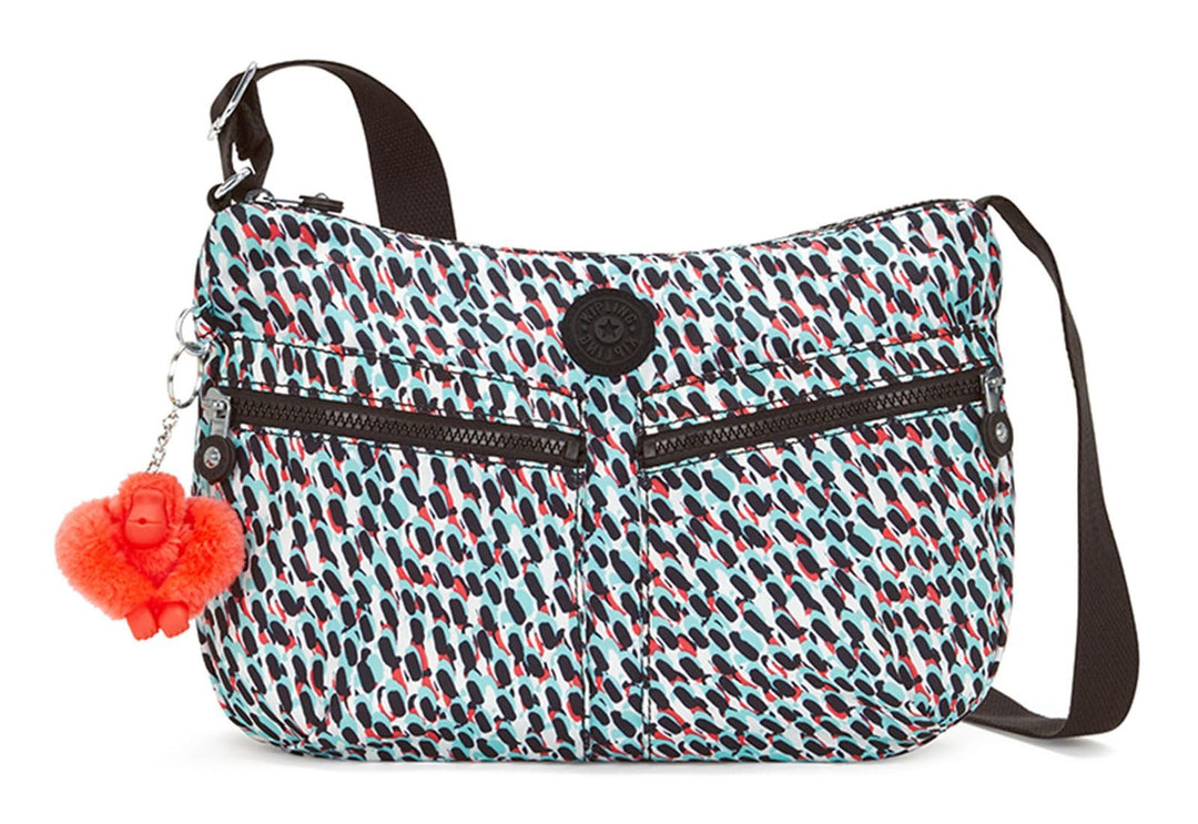 Kipling IZELLAH Mittelgrosse Umhängetasche, Abstract Print (Weiss), Abstract Print