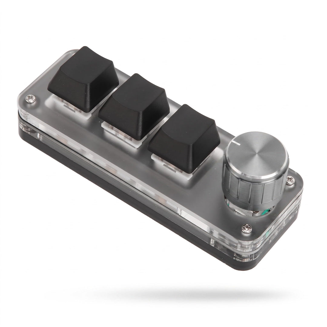 Anpassbare -Makrotastatur mit 3 Tasten, Tragbares USB-Programmier-Gaming-Keypad mit Hot Swap, Mechan