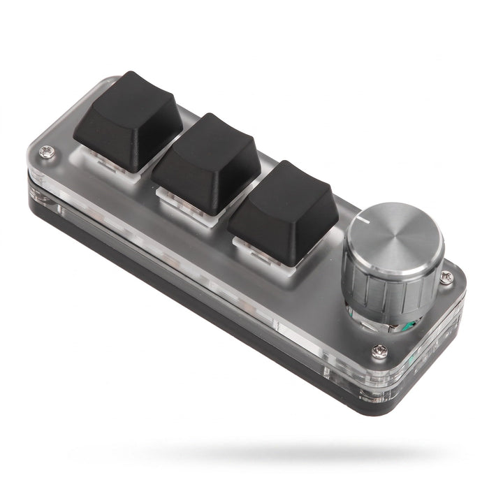Anpassbare -Makrotastatur mit 3 Tasten, Tragbares USB-Programmier-Gaming-Keypad mit Hot Swap, Mechan