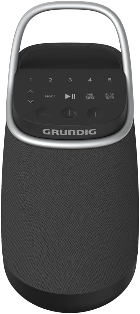 Grundig Bluetooth Lautsprecher GBT Band 360, Musikbox, 360°-Sound, 12 Watt RMS, bis zu 30 m Reichwei