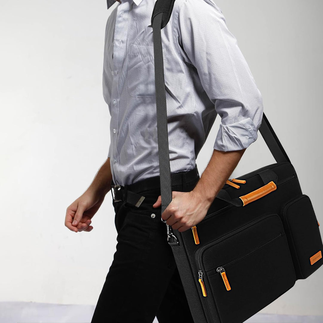 DOMISO Laptoptasche 18 Zoll Wasserabweisend Business Aktentasche Herren Laptop Schultertasche Notebo