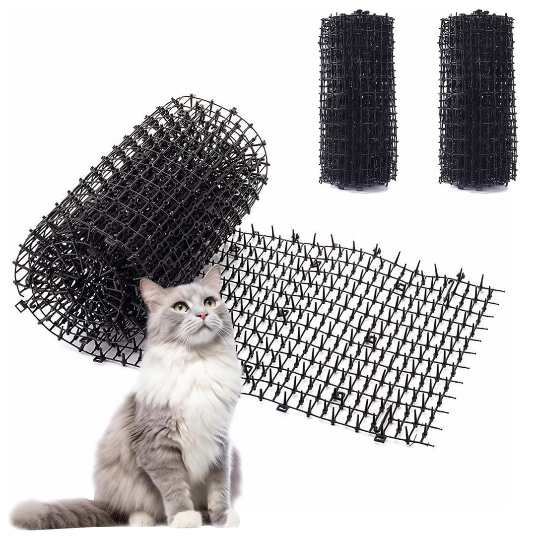 Toopify Katzen-Abschreckmatte mit Spikes, 4 m, Stachelstreifen, Netz, Grab-Stopper, für den Innen- u