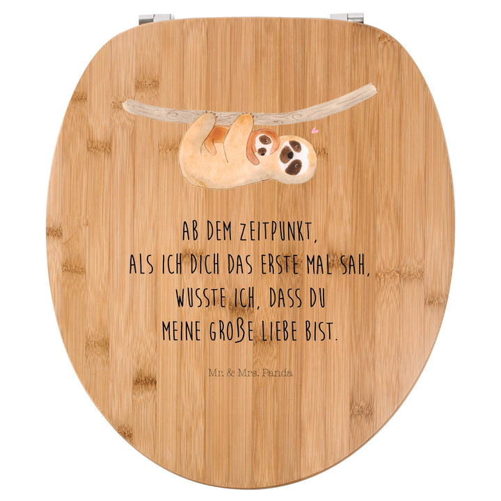 Mr. & Mrs. Panda Motiv WC Sitz Faultier mit Kind - Geschenk, Mutter, Baby, Klodeckel, Klobrille, Toi
