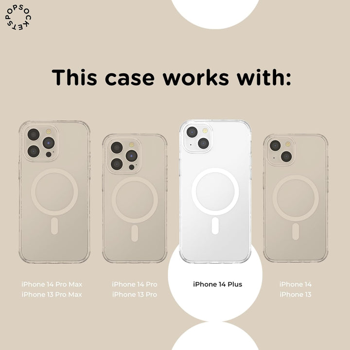 PopSockets: PopCase PlantCore für MagSafe - Hülle für iPhone 14 Plus mit Abnehmbarem PopGrip Slide S