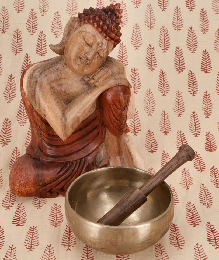 GURU SHOP Handgearbeitete Klangschale mit Langanhaltendem Ton, Tibet Klangschale - 17 cm, 17 cm