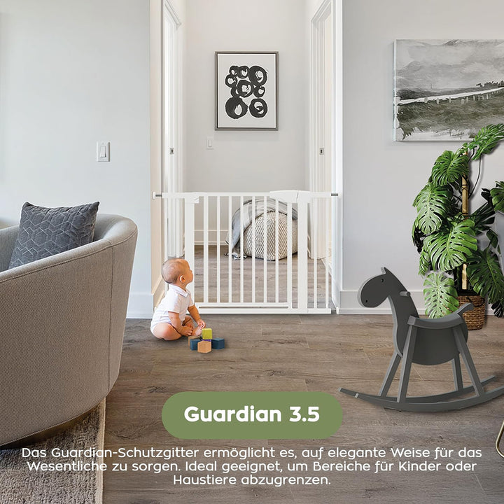 Tulano Guardian 3.5 Türschutzgitter ohne Bohren XXL - 75–110 cm breit | Treppenschutz für Kinder - A