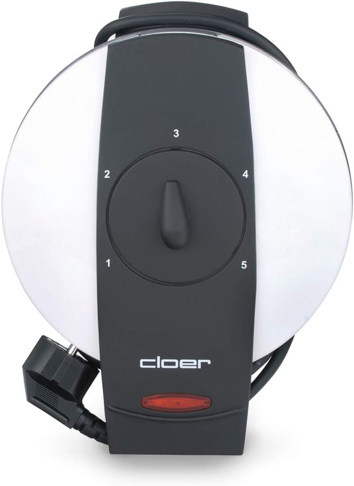 Cloer 261 Hörncheneisen für hauchdünne, knusprige Hörnchen, 800 W, Hörnchengrösse 14,5 cm Durchmesse