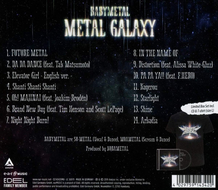 BABYMETAL - Metal Galaxy (Limited Box Set inkl. CD + T-Shirt, Gr. L), Audio-CD