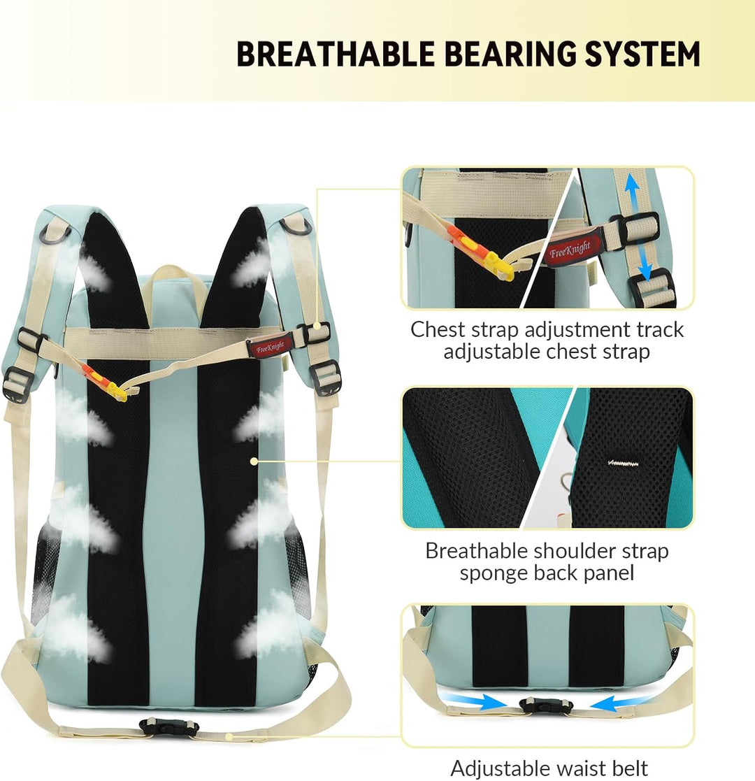 Bseash 40L Leichter wasserdichter Wanderrucksack mit Regenschutz, Outdoor Sport Reise Tagesrucksack
