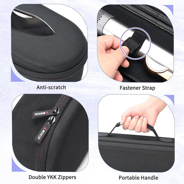 RLSOCO Tasche für Dyson Airstrait Haarglätter HT01 & Corrale Haarglätter/Corrale Straightener - Schw