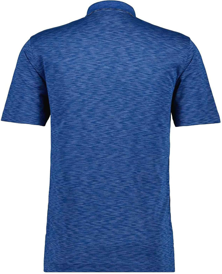 RAGMAN Herren Softknit-Polo mit Flamm-Optik L Blau-718, L Blau-718