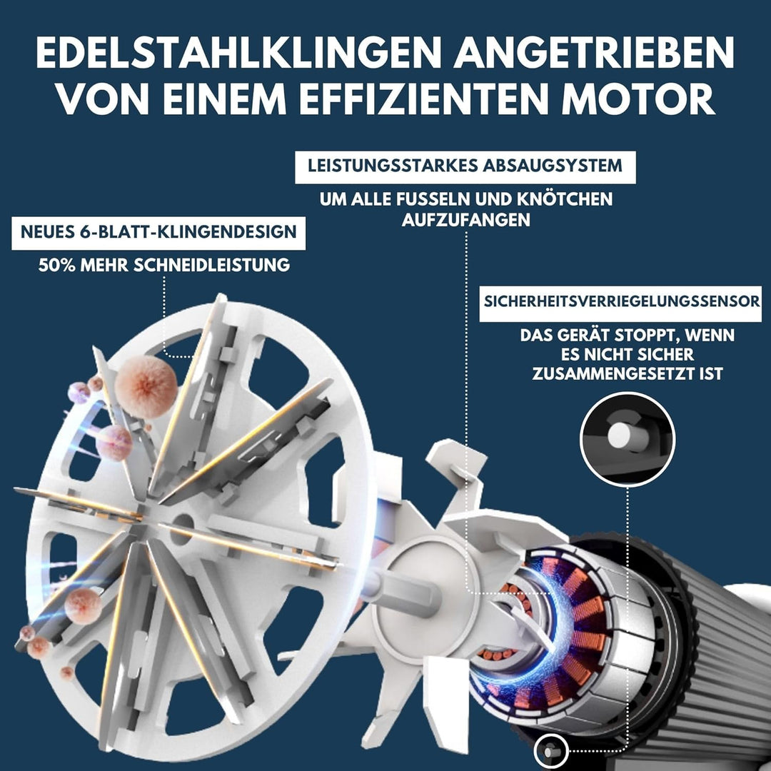Fusselrasierer elektrisch aufladbar für Kleidung – Fusselentferner & Pilling-Rasierer mit 3 Geschwin