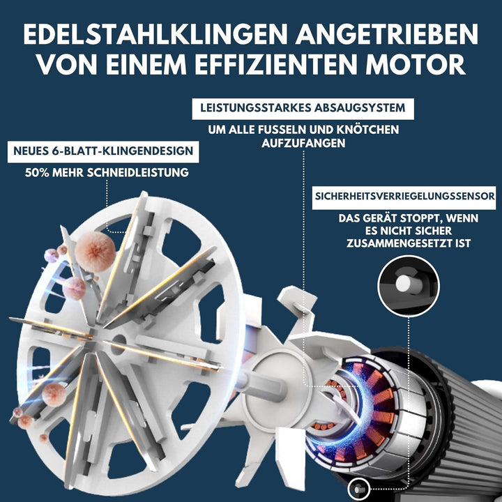 Fusselrasierer elektrisch aufladbar für Kleidung – Fusselentferner & Pilling-Rasierer mit 3 Geschwin