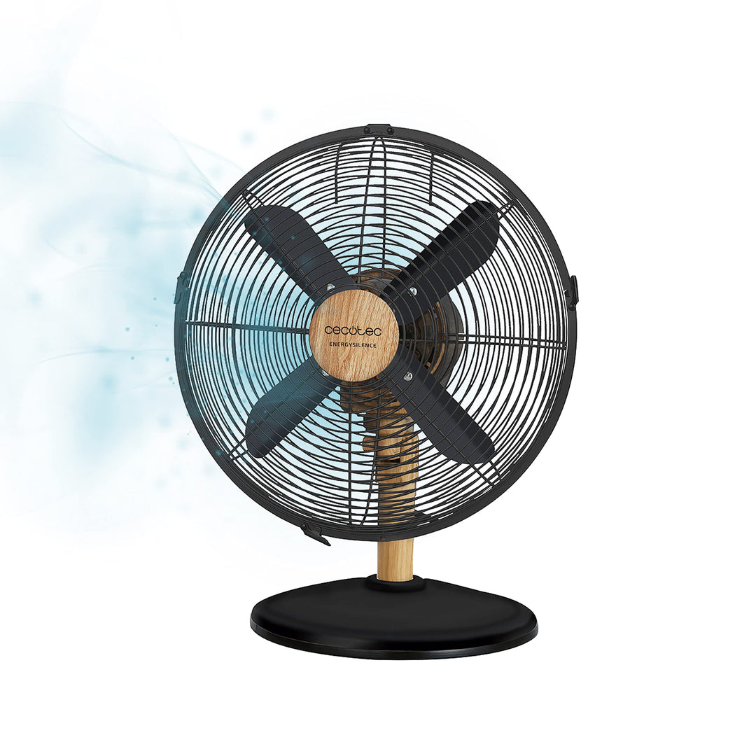 Cecotec Tischventilator EnergySilence 600 WoodDesk. 40 W, Holzoptik-Finish, Durchmesser 12" mit 4 Bl