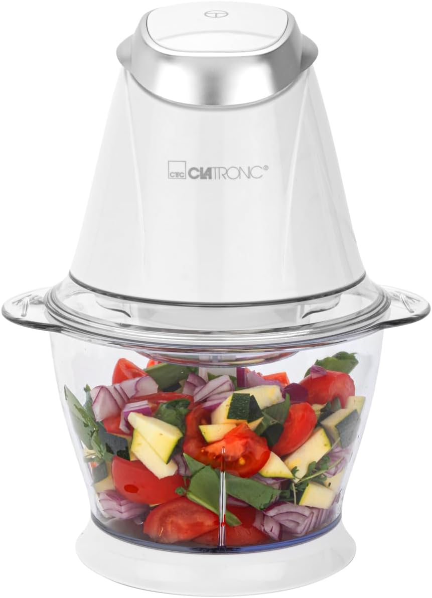 Clatronic MZ 3579 Multizerkleinerer, 2 in 1 Multizerkleinerer und Ice Crusher in Einem, 250 Watt, we