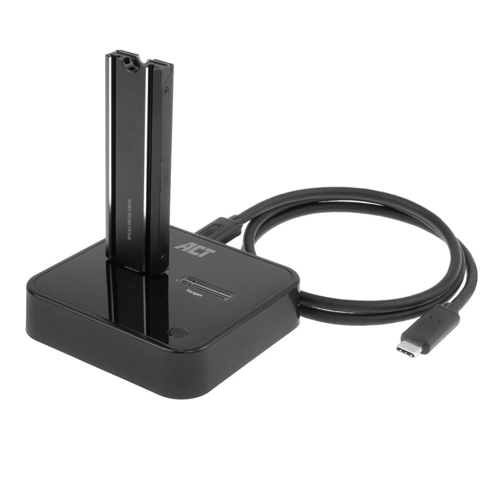 ACT M.2 NVMe/PCIe Dual SSD Docking Station, Offline Klonen und Datensicherung, USB-C 3.2 Gen2 Kabel