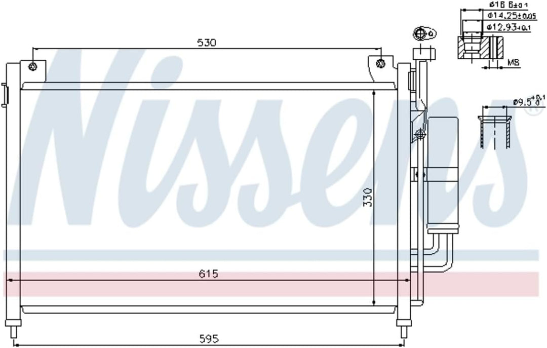Nissens 940033 Kondensator, Klimaanlage