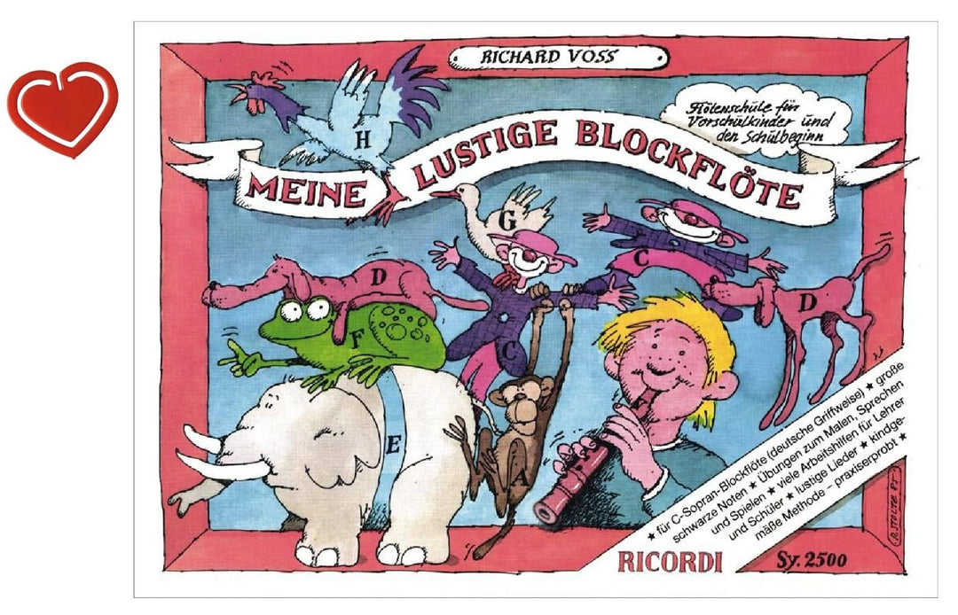 Ricordi: Meine lustige Blockflöte Band 1 (deutsche Griffweise) - Ausgabe in Ringbindung - 9783931788