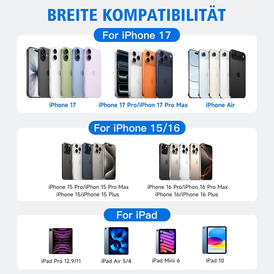 iPhone Kopfhörer mit Kabel für iPhone 17 Pro, [𝐀𝐩𝐩𝐥𝐞 MFi Zertifiziert] USB C Kopfhörer Typ C In-Ear