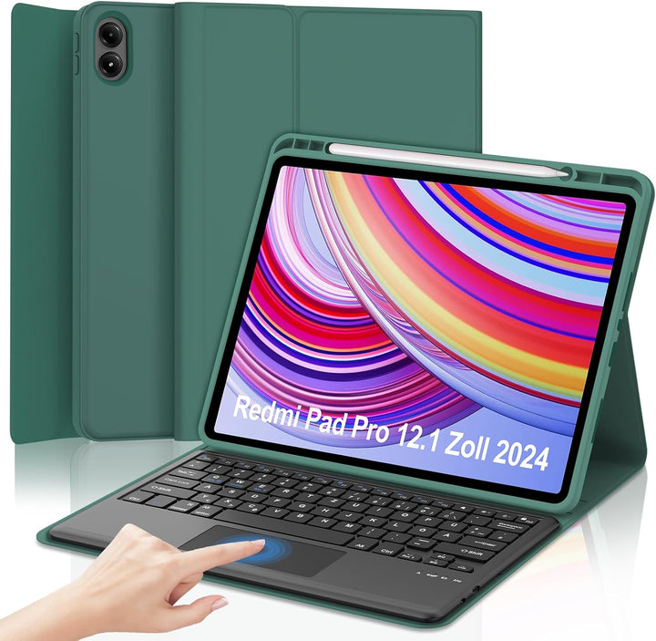 IVEOPPE Tastatur für Redmi Pad Pro 12.1 Con Touchpad, Hülle Tastatur für Redmi Pad Pro 2024, Bluetoo