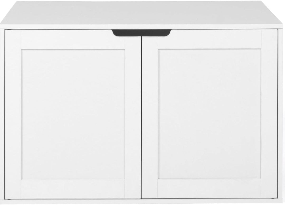 IDMarket - Katzenklo - Versteck mit Doppeltüren weiss