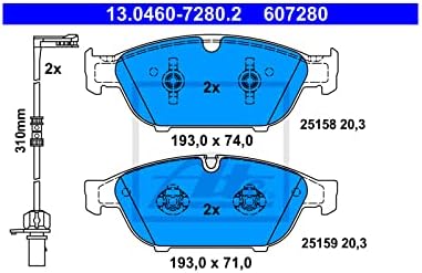 Ate 13.0460-7280.2 Rabatt Bremsklotz Satz für Brembo/Cifam/Delphi/Febi Bilstein/Ferodo/Fte/Hella/Ice