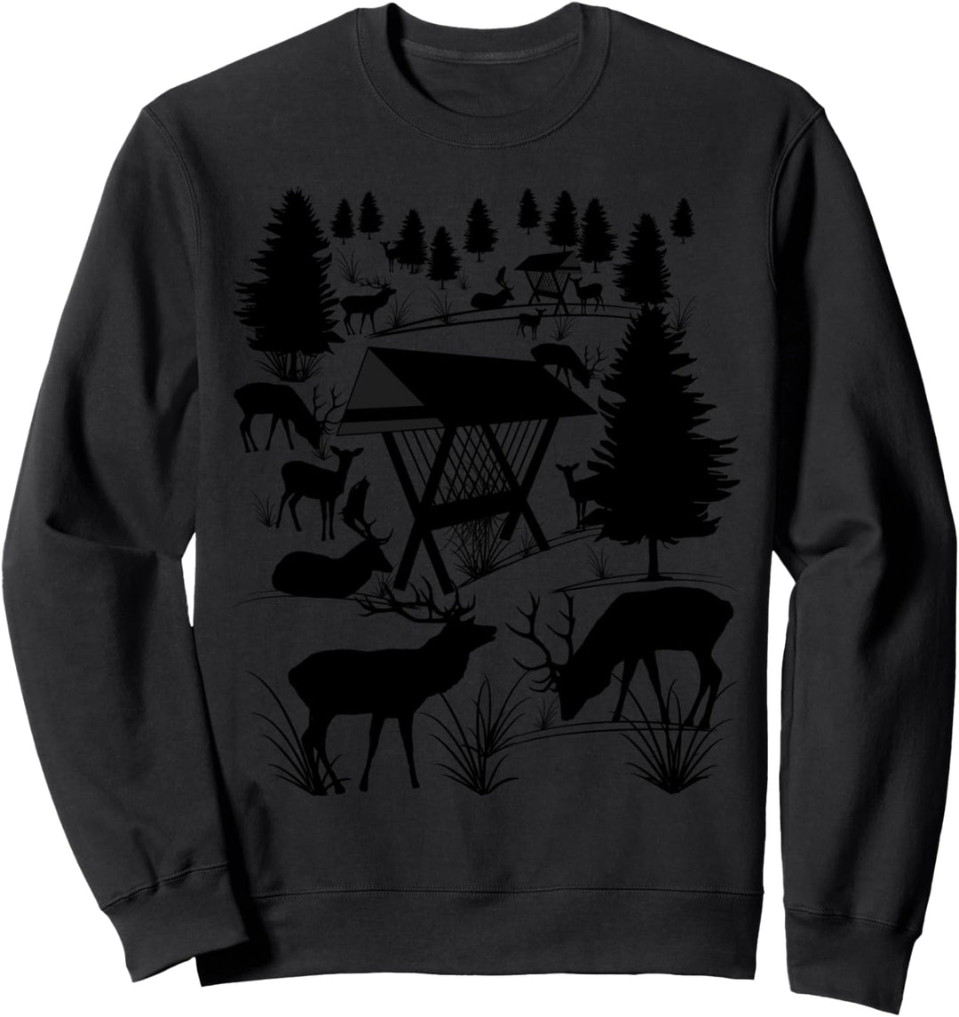 Hirsche und wilde Rehe im Wald Rotwild, Hirsch, Rehbock, Reh Sweatshirt