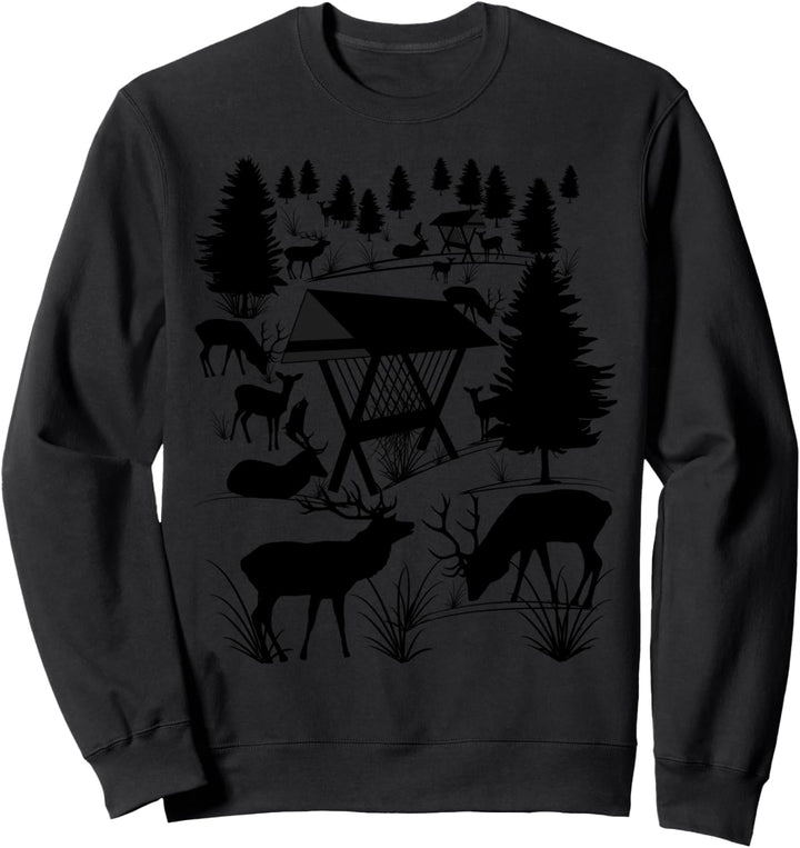 Hirsche und wilde Rehe im Wald Rotwild, Hirsch, Rehbock, Reh Sweatshirt