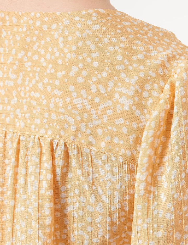 Noa Noa Damen Camillenn Shirt Tops 46 Print Yellow/White, 46 Print Yellow/White