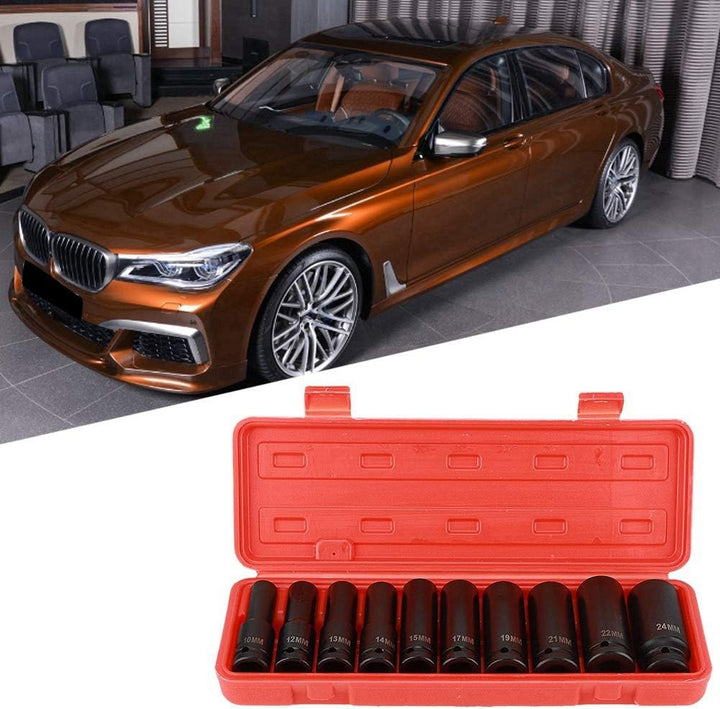 Dioche Steckschlüssel-Set, Sechskant, 1/2 Zoll, tiefe Schlagschrauber, aus Chrom-Vanadium-Stahl, hoh